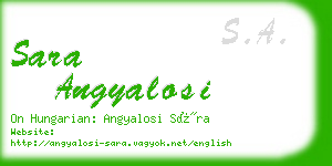 sara angyalosi business card
